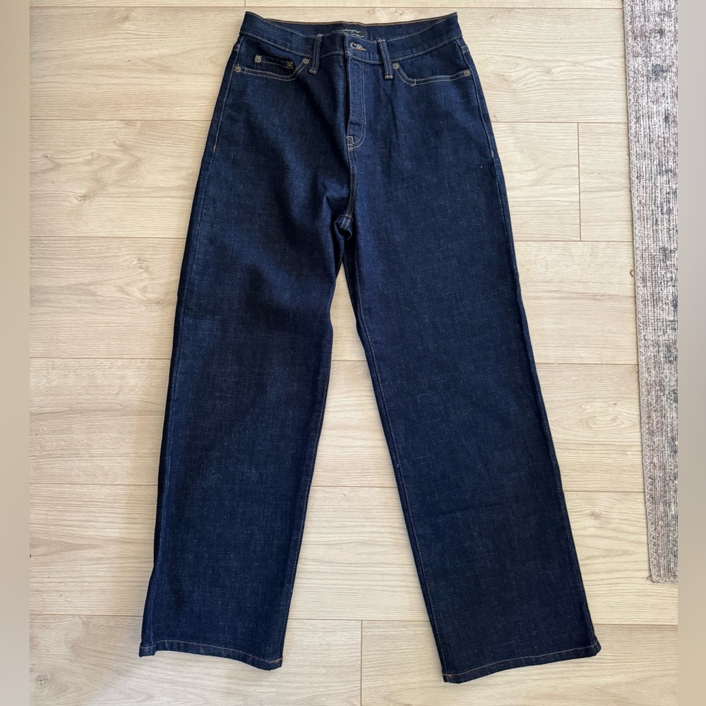 Banana Republic Ultra High Rise Wide Leg Jeans Dark Wash 4P